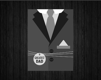 Plantilla de tarjeta del Día del Padre SVG PNG para Cricut y Silhouette, plantilla de tarjeta de traje Svg, tarjeta de esmoquin Svg, tarjeta de camisa del Día del Padre Svg