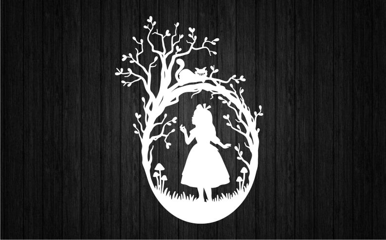 Alice in Wonderland SVG PNG for Cricut and Silhouette, Cheshire Cat Svg ...