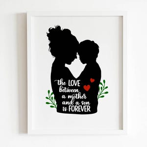 Mère et fils SVG PNG pour Cricut et Silhouette, fête des mères modèle Svg, T-shirt fête des mères Svg, fête des mères Clipart Svg image 5