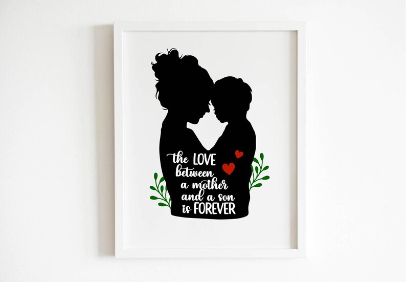 Mère et fils SVG PNG pour Cricut et Silhouette, fête des mères modèle Svg, T-shirt fête des mères Svg, fête des mères Clipart Svg image 5