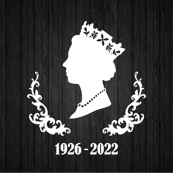 Queen Royal Frame SVG PNG for Cricut and Silhouette, Queen Elizabeth Svg, Queen Elizabeth File Cut