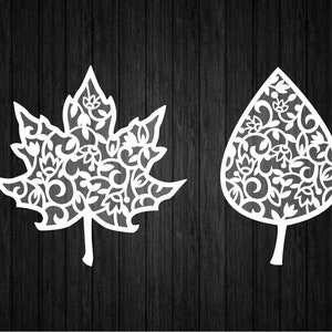 Beautiful Autumn Leaves Bundle SVG PNG for Cricut and Silhouette, Foliage Leaves Svg, Botanical Leaves Svg, Lacy Leaves Svg, Leaves Set Svg