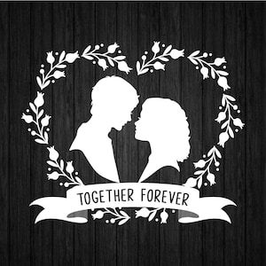 Samen voor altijd SVG PNG, Dhr. & Mevr. SVG, bruiloft Svg, huwelijk Svg, bruid bruidegom Svg, bruiloft teken Svg, heer en mevrouw monogram