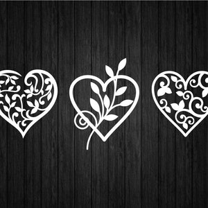 Valentine&#39;s Day Heart Bundle SVG PNG for Cricut and Silhouette , Hearts Template Svg, Hearts Clipart Svg, Hearts Stencil Svg, Hearts Set Svg