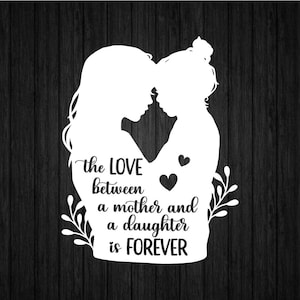 Mutter und Tochter SVG PNG für Cricut und Silhouette, Muttertag Vorlage svg, Muttertag T-shirt svg, Muttertag Clipart svg