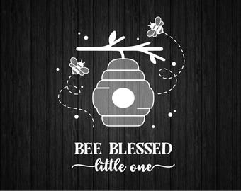 Baby Shower Bee SVG PNG for Cricut and Silhouette, Bee Hive Clipart Svg, Baby Name Svg, Bee Clipart Svg, Bee Template Svg, Bee Stencil Svg