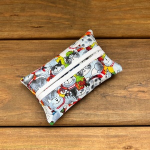 Cat Fabric Tissue Holder | Facial Tissue Holder | Pocket Tissue Holder | Mini Tissue Pouch | Travel tissue holder | Pocket Tissue Cover