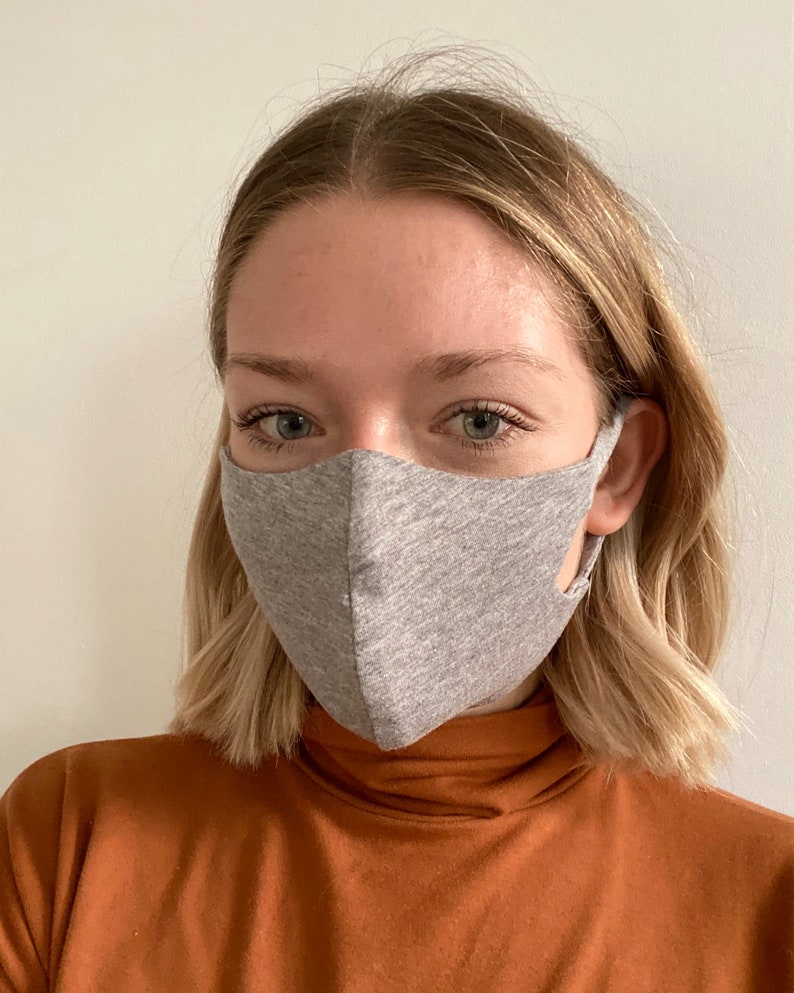 Two layer face mask stretchy soft and sustainable Double Etsy