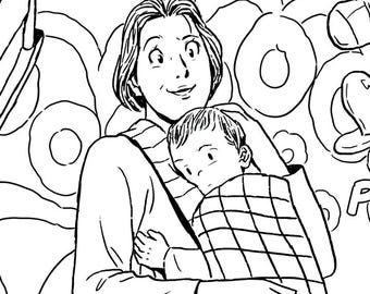 Disegni da colorare per la gravidanza stampabili/Lettera della mamma al bambino/Libro da colorare per la cura di sé/Regalo per la futura mamma/Colorare per rilassarsi