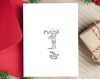 Biglietto stampabile per la Festa della Mamma / Crea i tuoi biglietti a casa / download immediato / biglietto fai da te / download digitale / stampa a casa