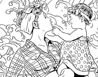 Disegni da colorare per la gravidanza stampabili: libro da colorare per la cura di sé di mamma e bambino