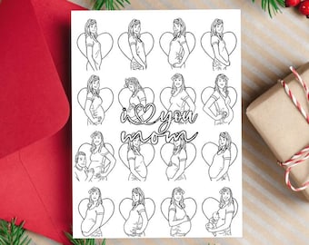 Biglietto stampabile per la Festa della Mamma / Crea i tuoi biglietti a casa / download immediato / biglietto fai da te / download digitale / stampa a casa