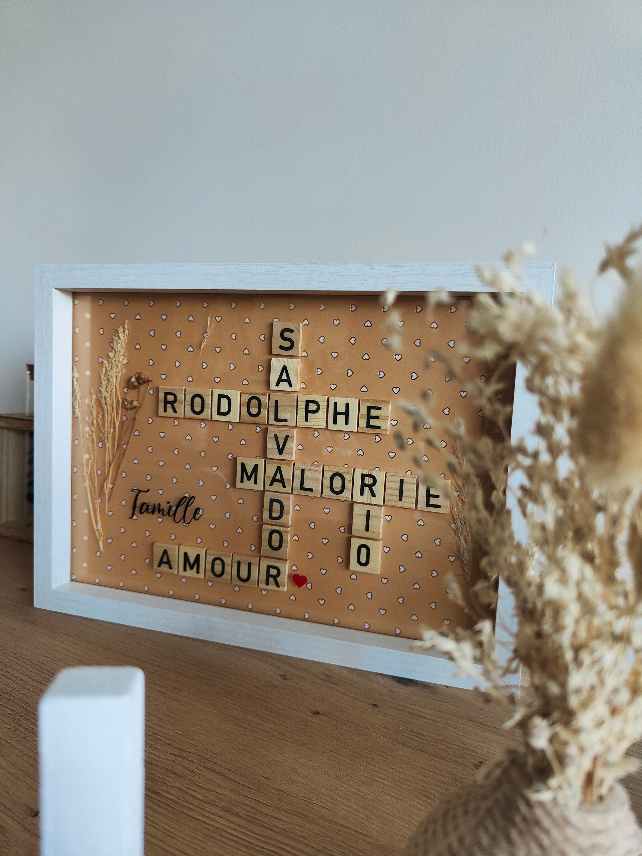 Cadre Scrabble, Amour, Famille, Anniversaire, Idée Cadeau, Décoration