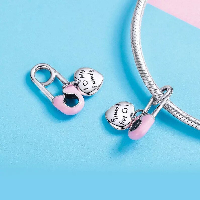 Family is My Safety Pin Family Charm Family Pendant Family Etsy