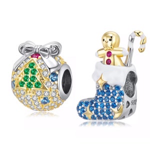 Pandora Blue Christmas Ornament Dangle 