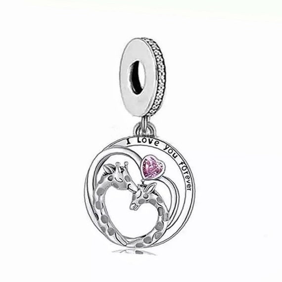 I Love You Forever Giraffe Charm Fits 