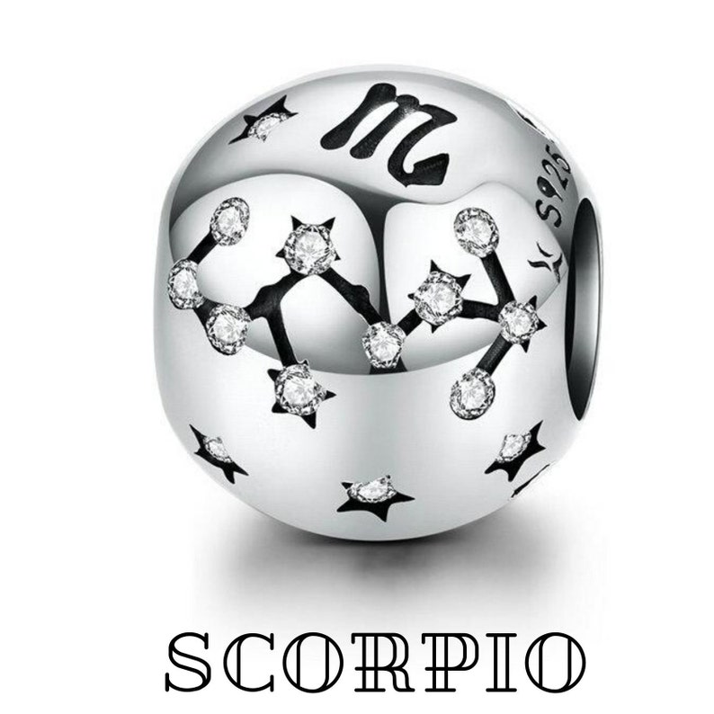 12 Constellation Zodiac Charm Beads Fit Pandora Bracelets Etsy