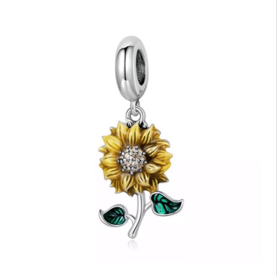Sunflower Pandora Fit Charm Sterling Silver - Etsy España
