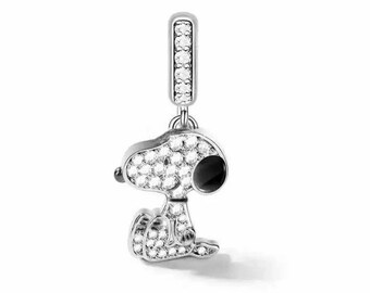 Cute Silver 'peanuts snoopy' Dog Slider Clip Dangle Charm fits European Bracelet Cute Silver 'peanuts snoopy' Dog Slider Clip Dangle Charm fits European Bracelet