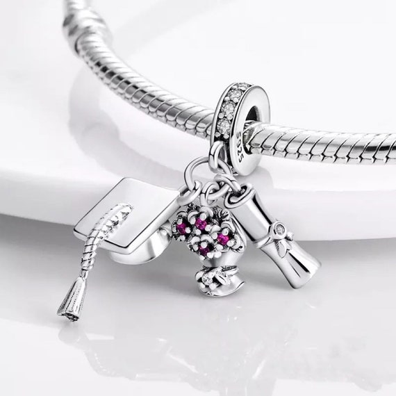 Graduation Cap and Diploma Charm Fits 