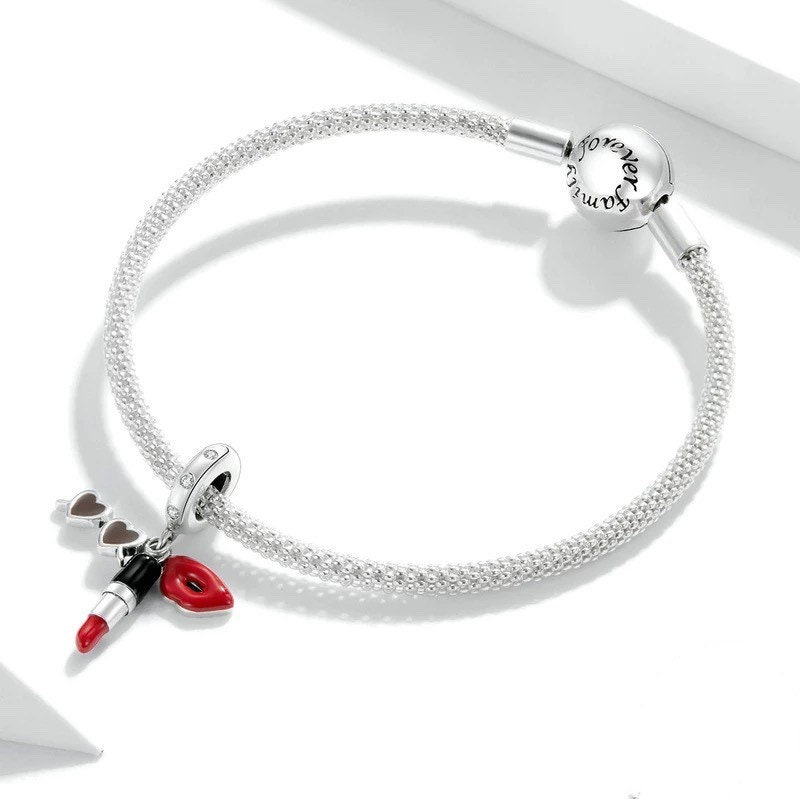 Labios-Lápiz Labial-Gafas Sol Pandora Charms 925 Plata Etsy