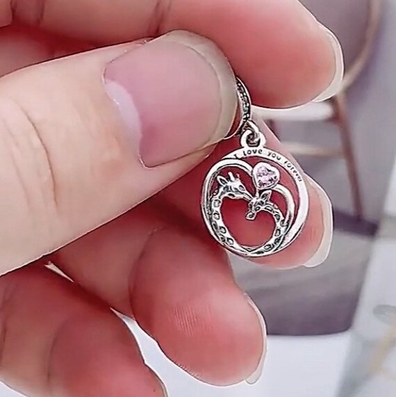 I Love You Forever Giraffe Charm Fits 