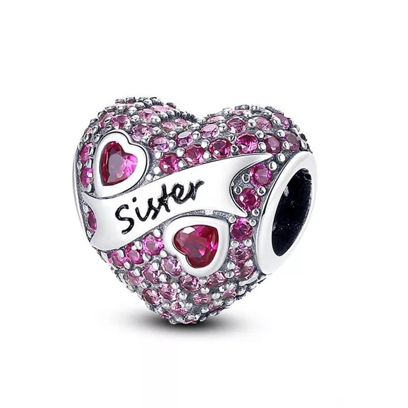 Sister Charm Fits Pandora Bracelets 925 