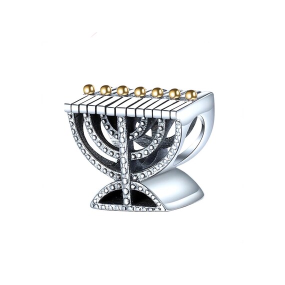 Menorah Charm 925 Sterling Silver Menorah Charm Menorah Etsy