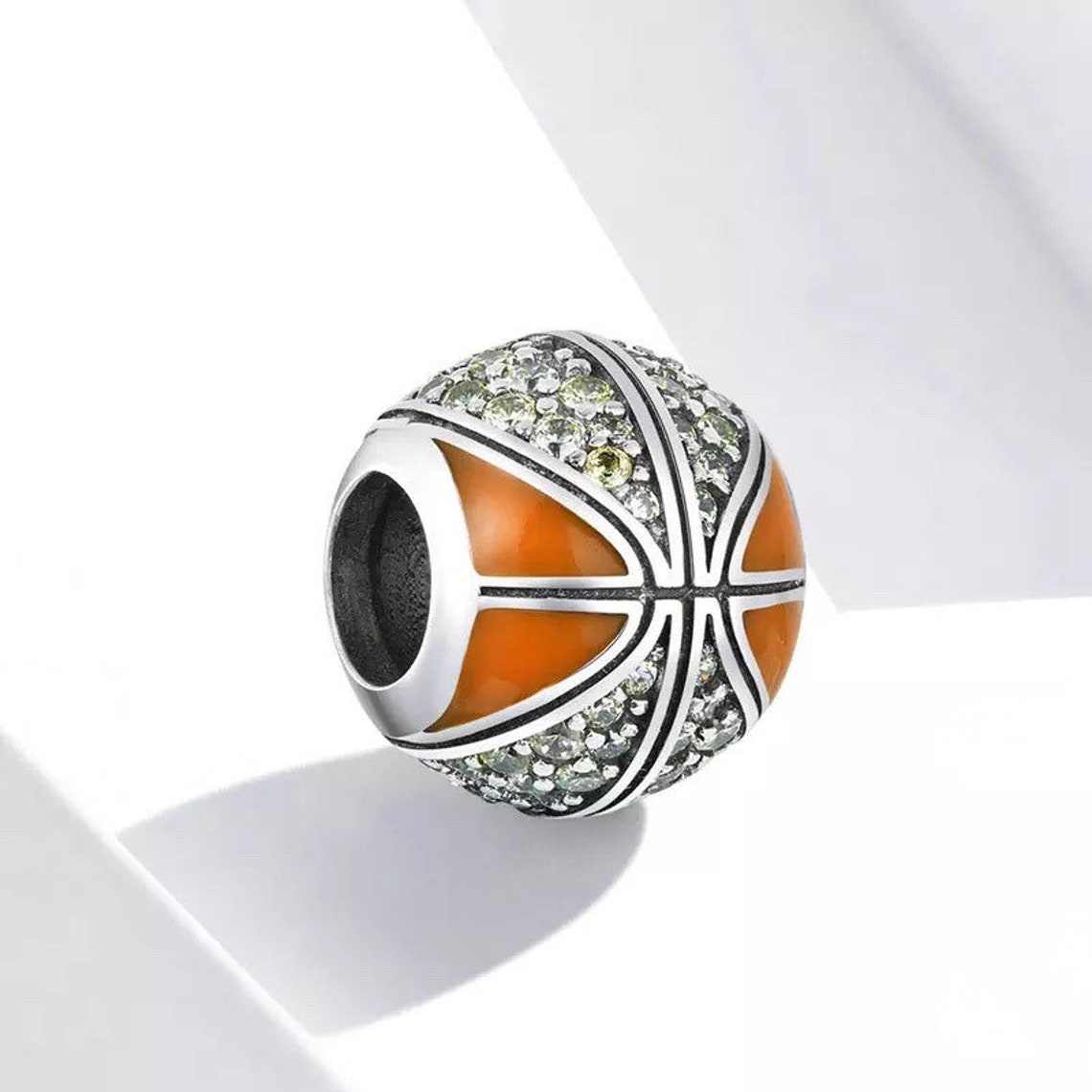 Tribute Basketball Charm Fits Pandora Bracelets Authentic 925 Etsy