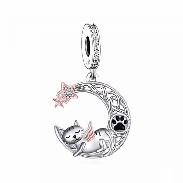 Cat Charm Bracelet Etsy