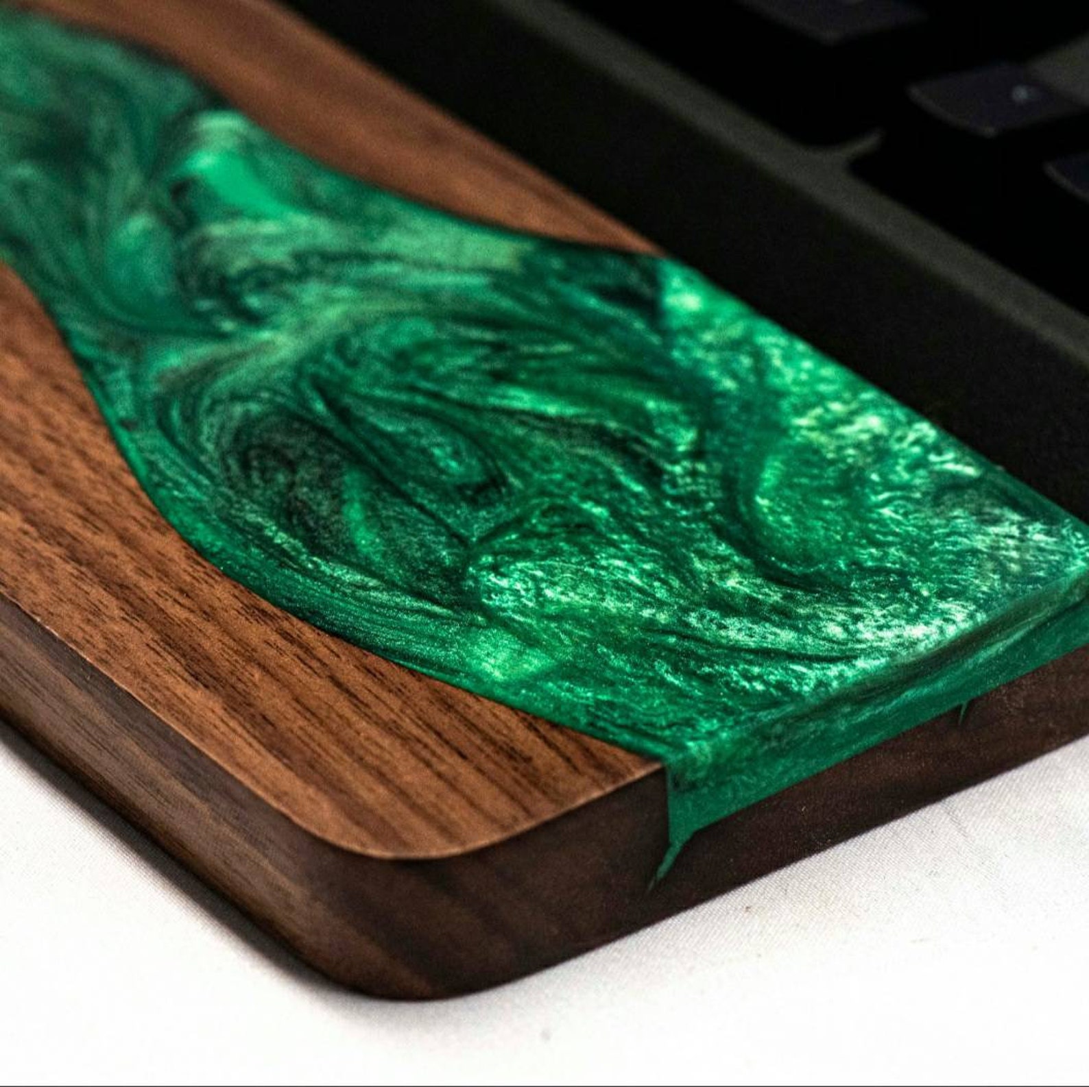 Keyboard Wrist Rest Resin Wrist Rest Wood Wrist Rest Resin Etsy
