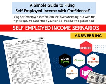 How to File Self-Employed Income , How to File  Schedule C , How to file Side Gigs, Self Employed Scenarios