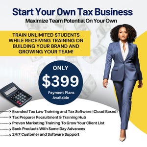 Start Your Own Tax Business: Training, Software & Marketing Bundle