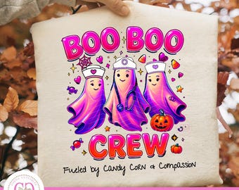 Nurse Halloween PNG, Spooky Boo Boo Crew (Digital Download)