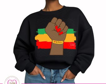 Black Woman Fist SVG | Black History Cut File for Cricut, Silhouette (Digital Download)