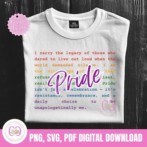 Orgoglio LGBTQIA+ in formato SVG, sii orgoglioso di te stesso in formato SVG, diritti di lesbiche, gay e trans, non binario, alleato, orgoglioso, bisessuale, uguaglianza, pari diritti, file PNG in formato SVG in formato PDF