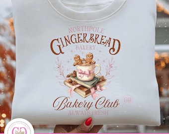 Christmas Gingerbread Bakery PNG: T-shirt Design (Digital Download)