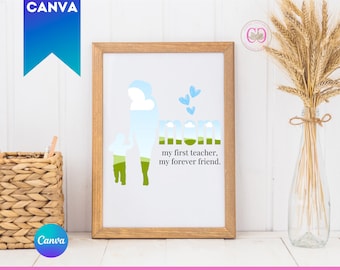 Mom and Son Canva Frame Template (PDF)