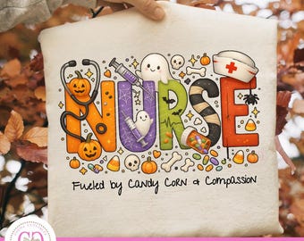 Spooky Nurse Halloween PNG, Nurse Appreciation, Education (PNG Sublimation)