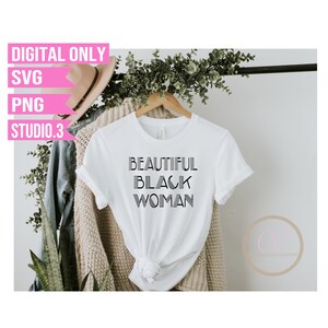 Bella donna nera SVG / donna afroamericana SVG / Black Girl Magic SVG png studio.3 file di taglio per Cricut Silhouette Brother