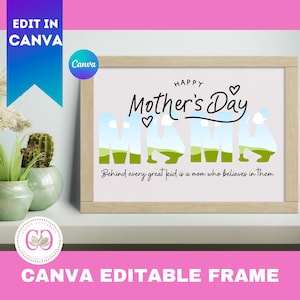 Cornice Canva per la Festa della Mamma, Cornice modificabile MAMA, Modello Canva, Cornici Canva per la Mamma, Cornici Canva per la Mamma, Trascina e Rilascia la Mamma, Modelli per la Mamma a Strati