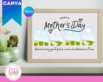 Mother's Day MAMA Canva Frame Template (PDF)