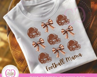 Football Mama Coquette PNG | T-Shirt Design (Digital Download)