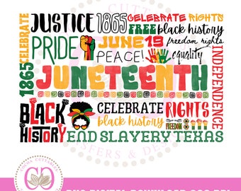Juneteenth Typography PNG, Free-Ish Png, Do It For The Culture, 1865 Juneteenth png, Juneteenth Word Art, Black History PNG Digital File