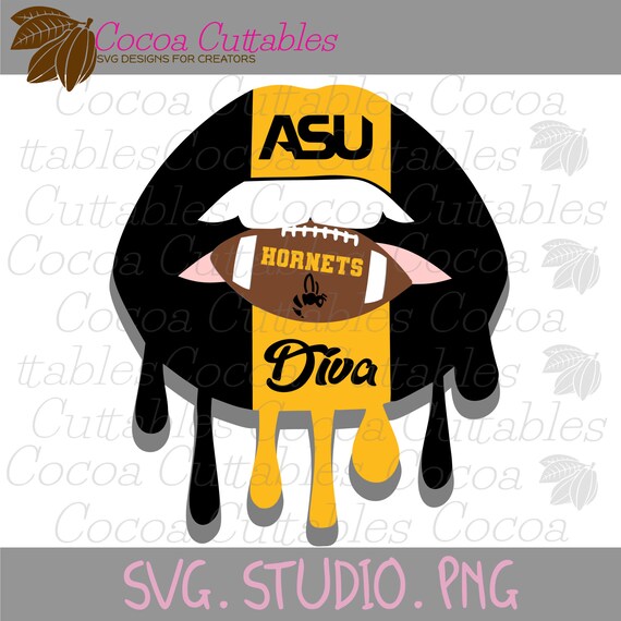 Alabama State University Dripping Lips Svg Asu Hornets Svg Etsy