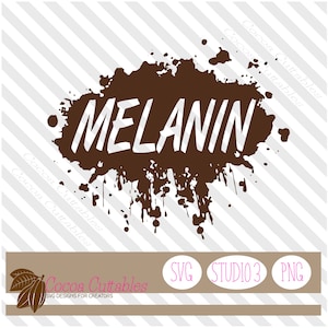 Melanin SVG | Melanin Splash Splatter svg | Black Girl svg | PNG SVG Studio.3 Sublimation Cut File for Cricut Silhouette