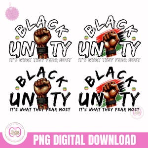 Black Unity Fist PNG, Melanin Sublimation Design (Digital Download)