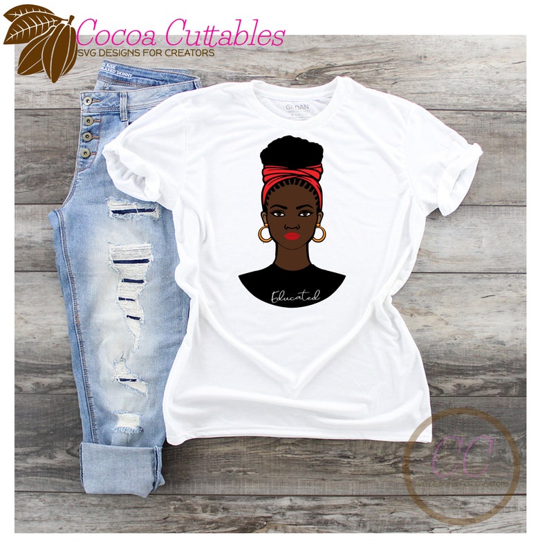 Download Black Woman Headwrap SVG African American Woman SVG Black ...