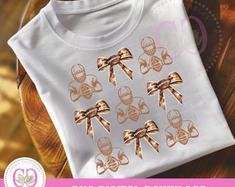 Football Player Coquette PNG | T-Shirt Design (Digital Download)
