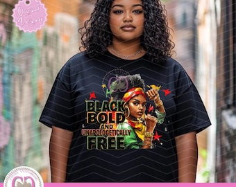 Juni schwarzer Frau Afro PNG, Bold & Free Design (digitaler Download)